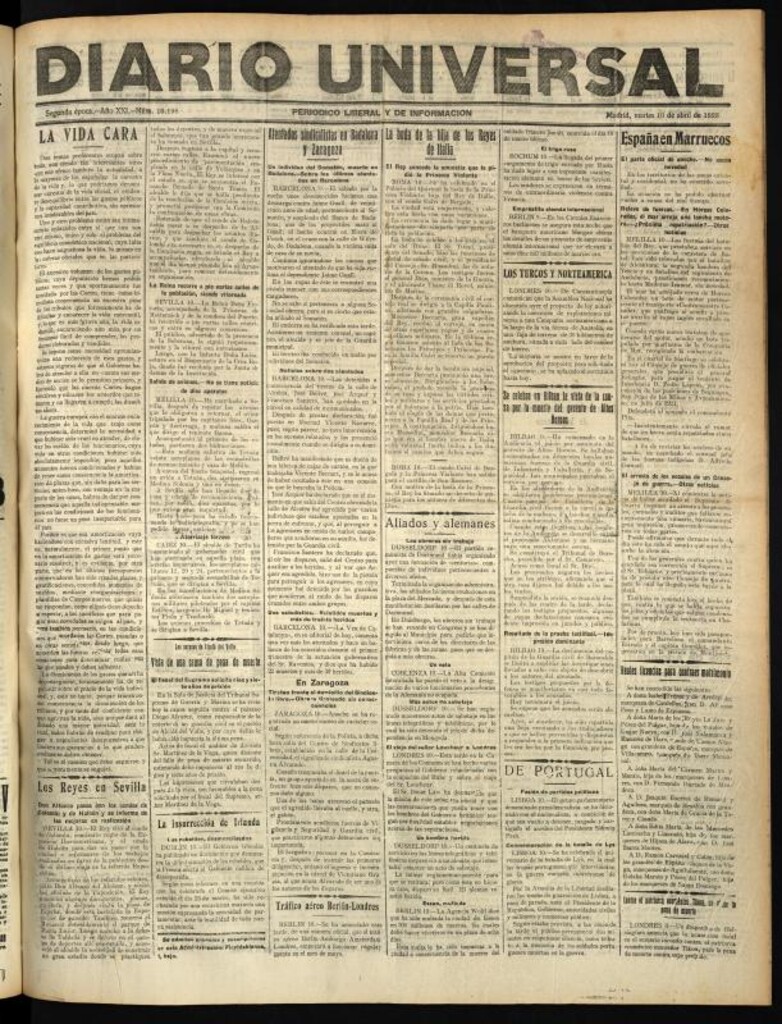 Miniatura de Diario Universal del 10 de abril de 1923