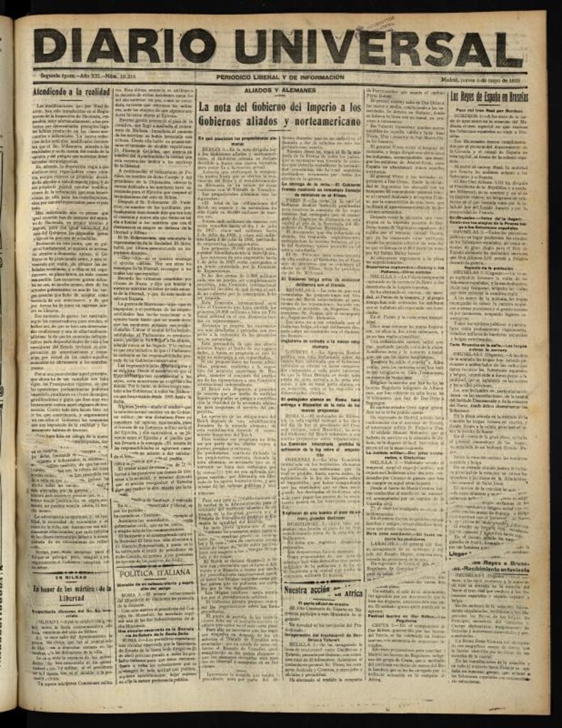 Miniatura de Diario Universal del 3 de mayo de 1923