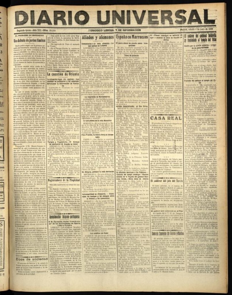 Miniatura de Diario Universal del 9 de junio de 1923
