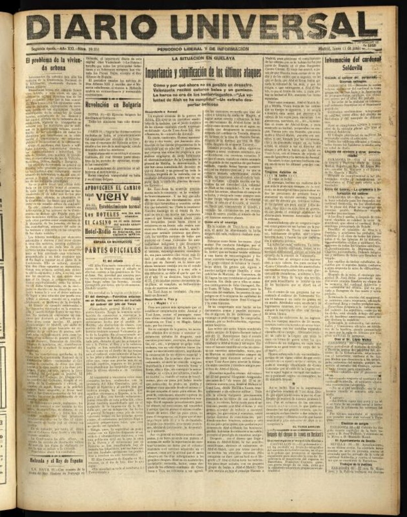 Miniatura de Diario Universal del 11 de junio de 1923