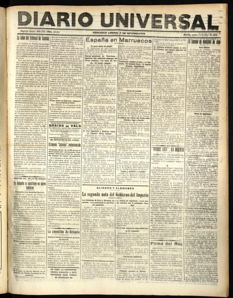 Miniatura de Diario Universal del 12 de junio de 1923