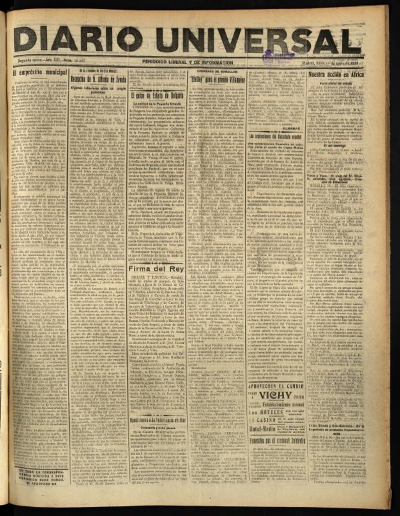Miniatura de Diario Universal del 18 de junio de 1923