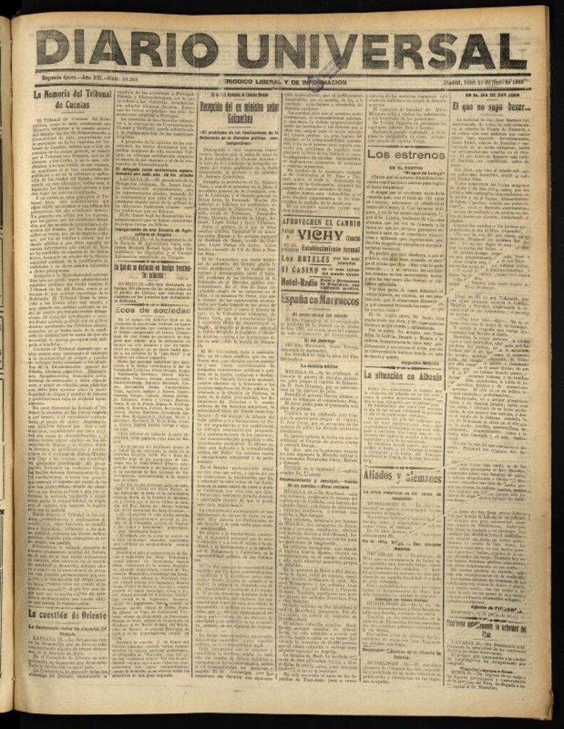 Miniatura de Diario Universal del 25 de junio de 1923