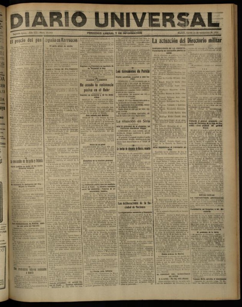Miniatura de Diario Universal del 25 de septiembre de 1923