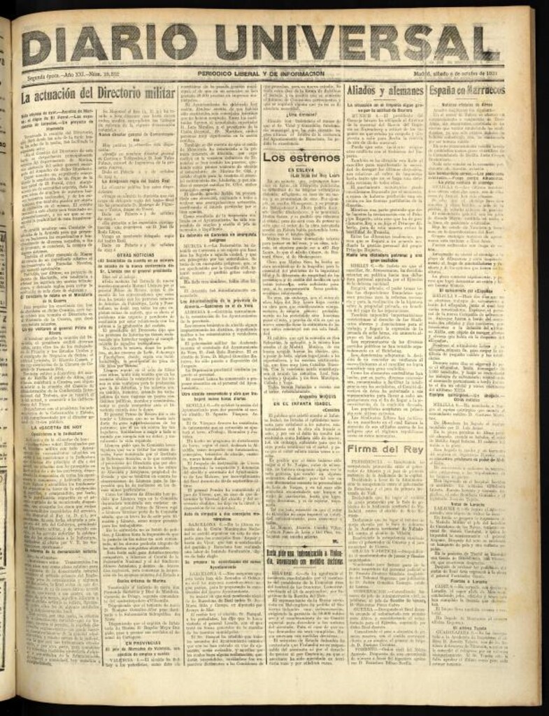 Miniatura de Diario Universal del 6 de octubre de 1923