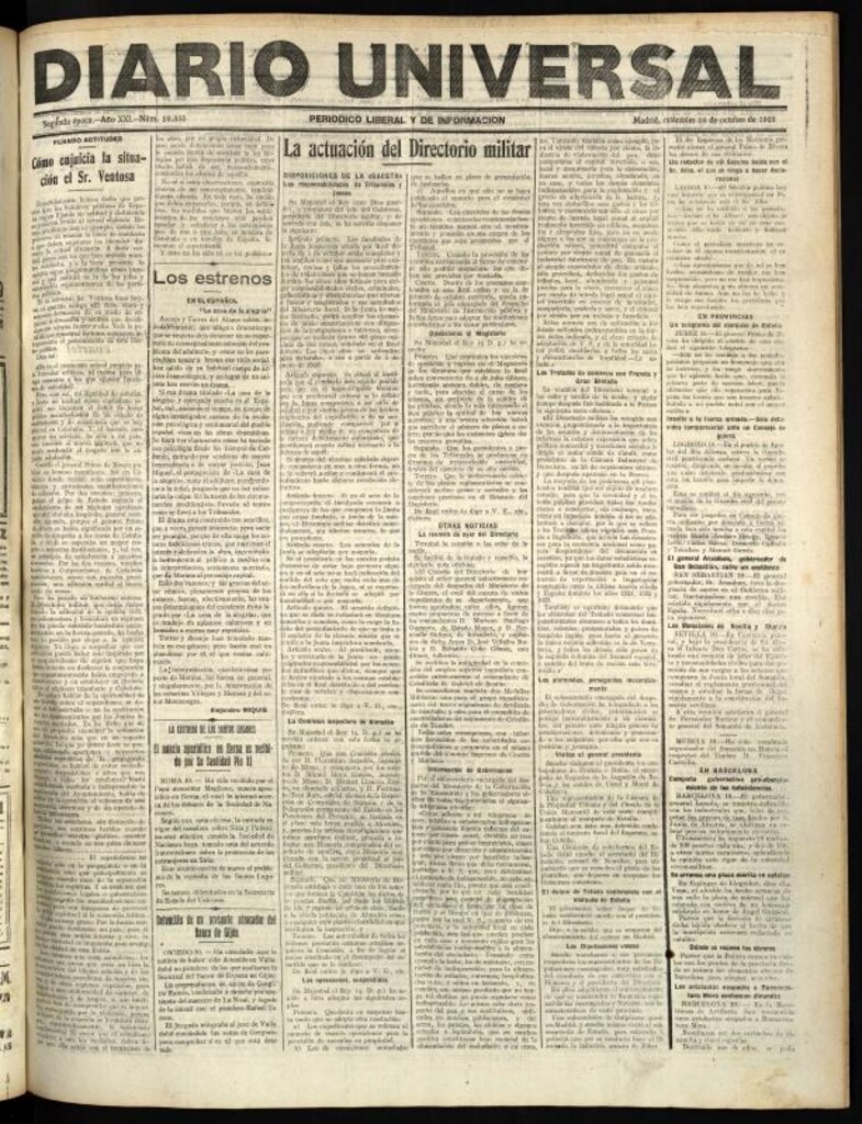 Miniatura de Diario Universal del 10 de octubre de 1923