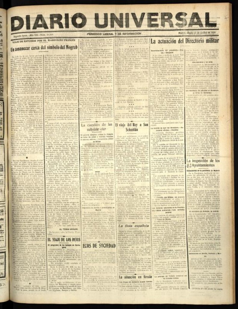 Miniatura de Diario Universal del 27 de octubre de 1923