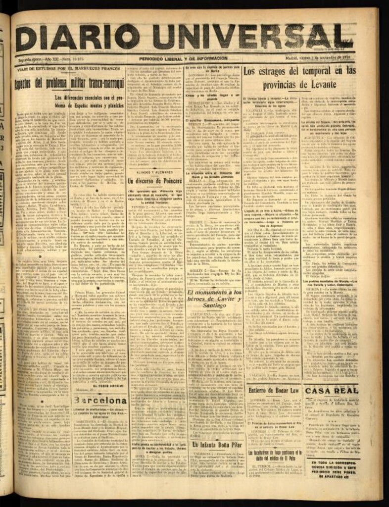 Miniatura de Diario Universal del 2 de noviembre de 1923