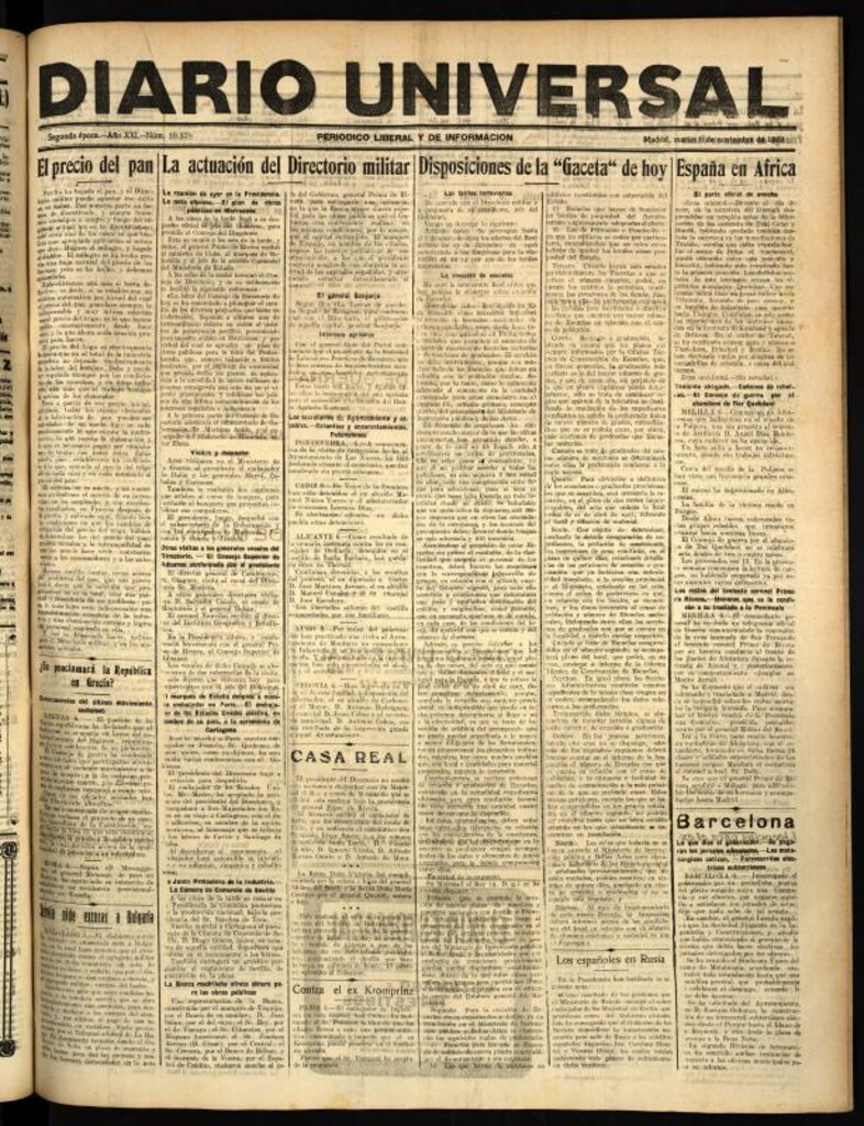 Miniatura de Diario Universal del 6 de noviembre de 1923