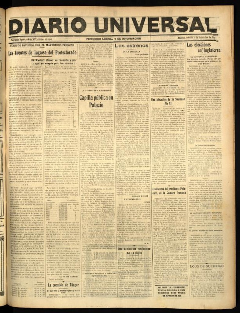 Miniatura de Diario Universal del 8 de diciembre de 1923