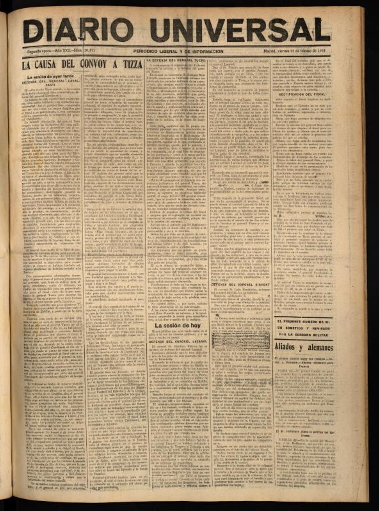 Miniatura de Diario Universal del 22 de febrero de 1924