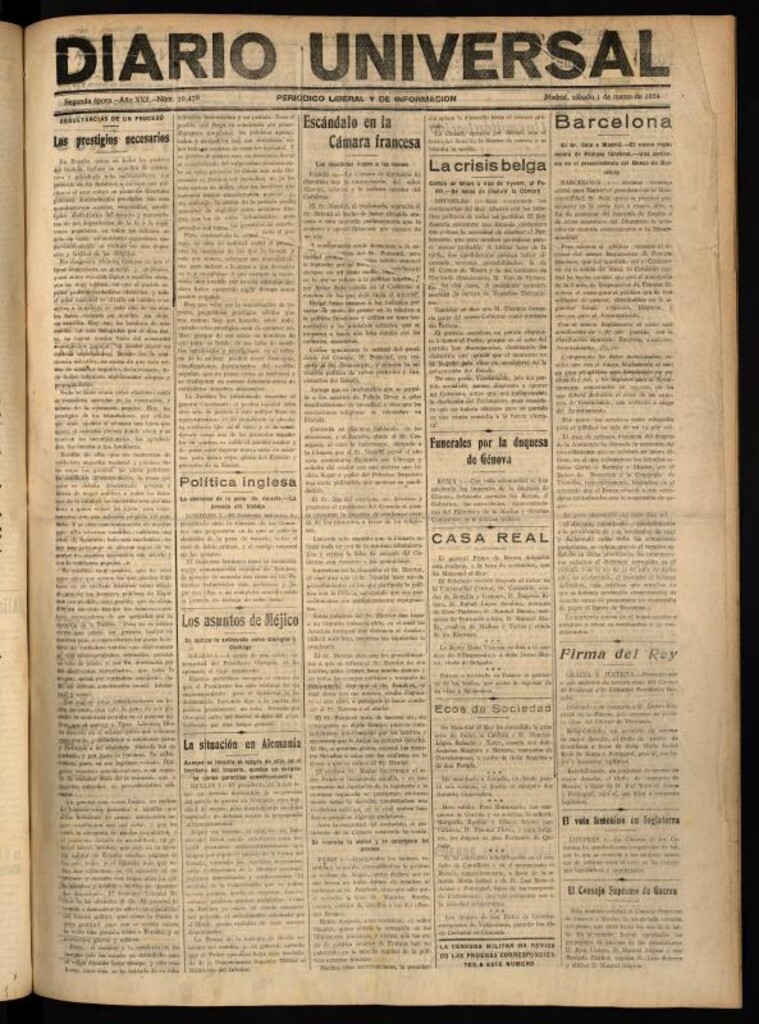 Miniatura de Diario Universal del 1 de marzo de 1924
