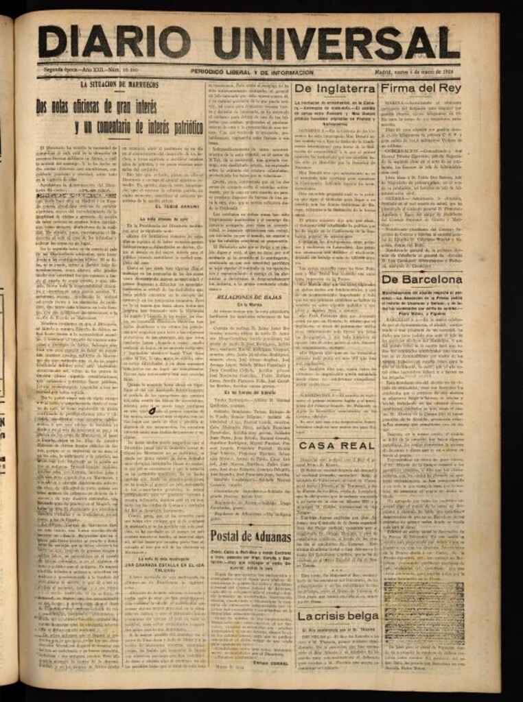 Miniatura de Diario Universal del 4 de marzo de 1924
