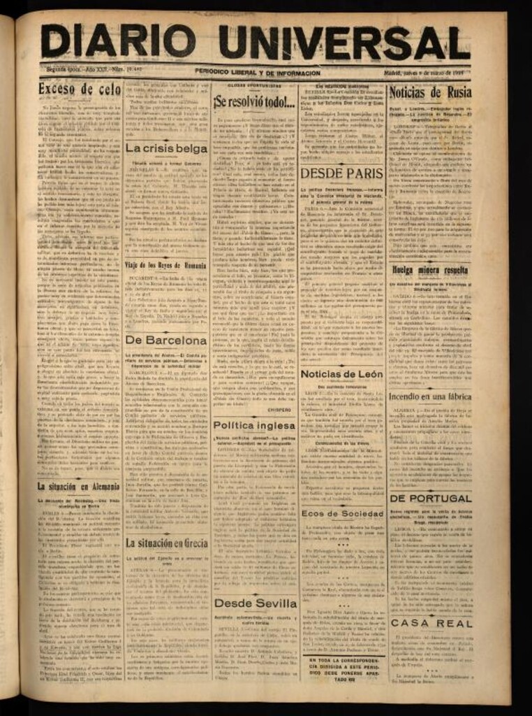 Miniatura de Diario Universal del 6 de marzo de 1924