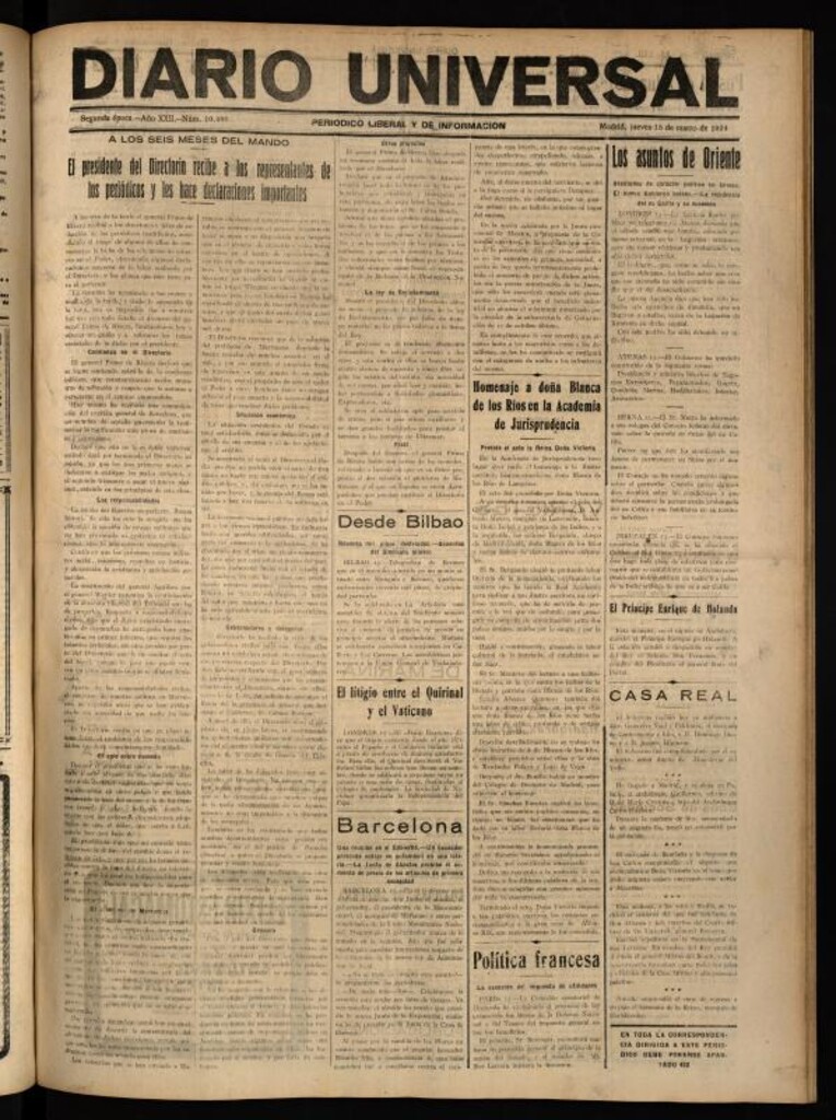 Miniatura de Diario Universal del 13 de marzo de 1924
