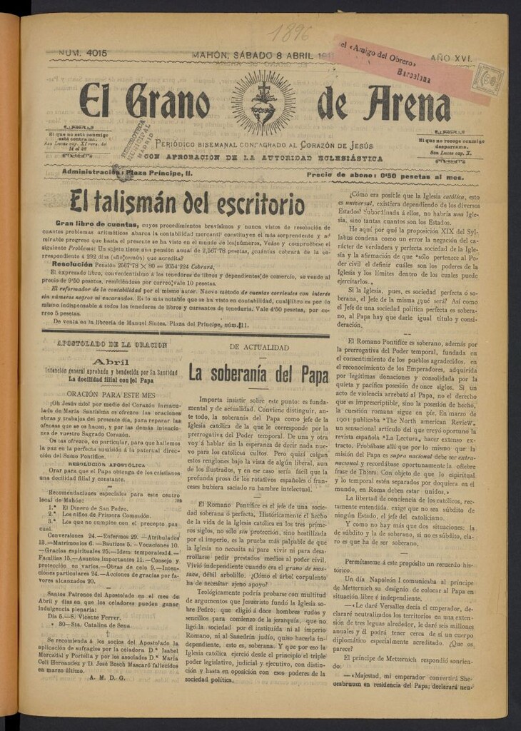 Miniatura de El Grano de Arena: revista católica semanal
