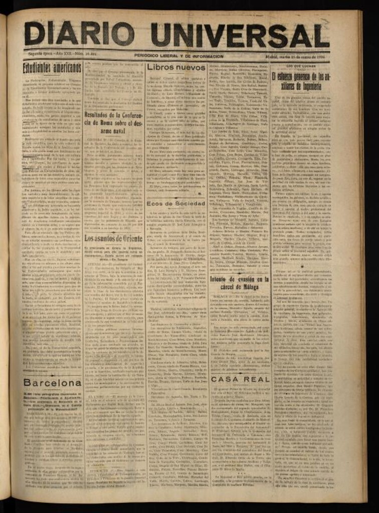 Miniatura de Diario Universal del 18 de marzo de 1924