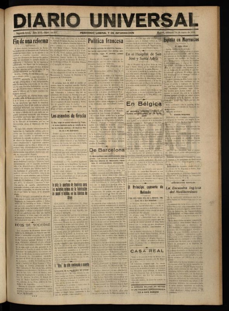 Miniatura de Diario Universal del 19 de marzo de 1924