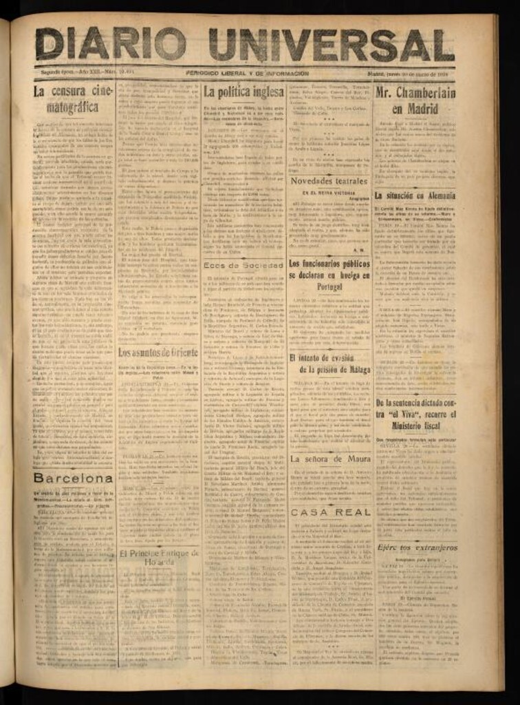 Miniatura de Diario Universal del 20 de marzo de 1924