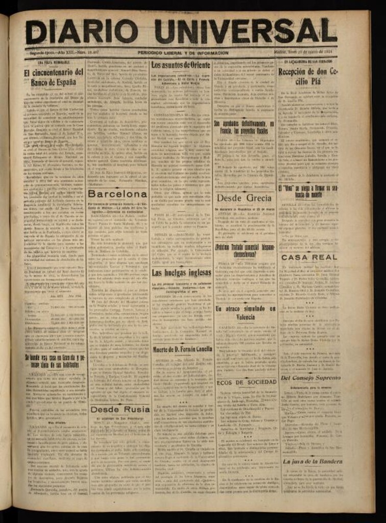 Miniatura de Diario Universal del 24 de marzo de 1924