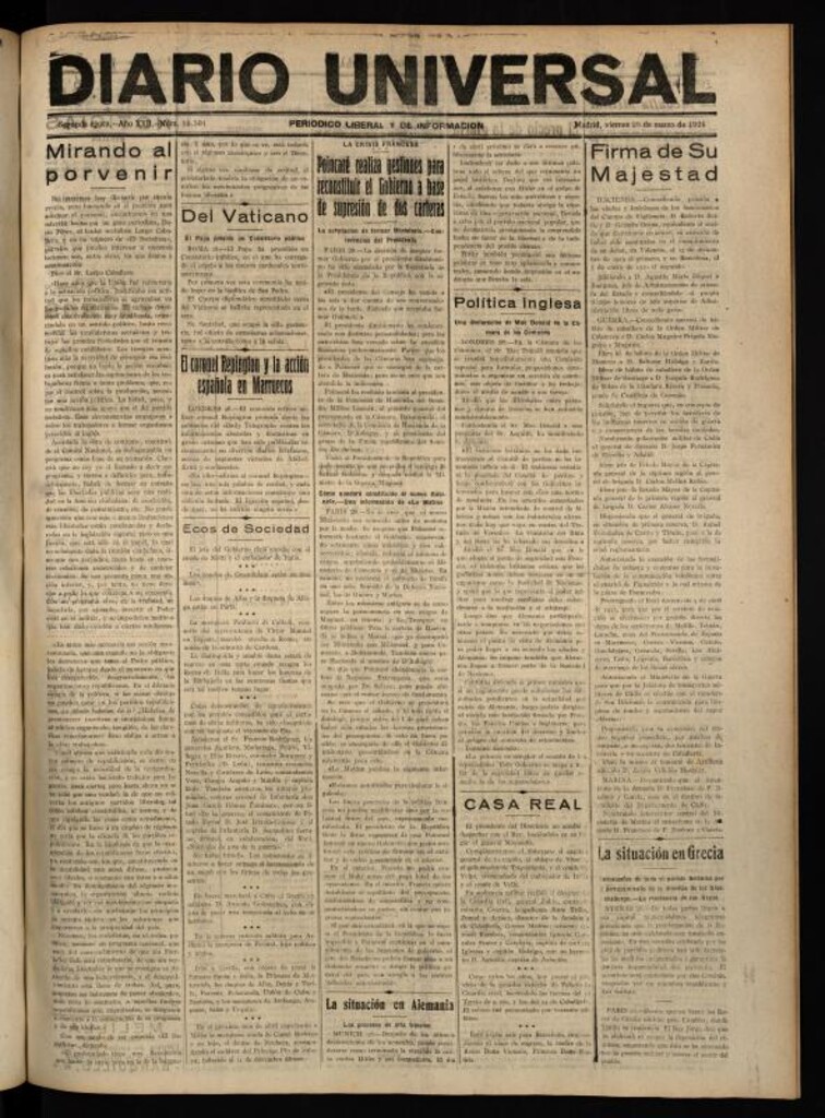 Miniatura de Diario Universal del 28 de marzo de 1924