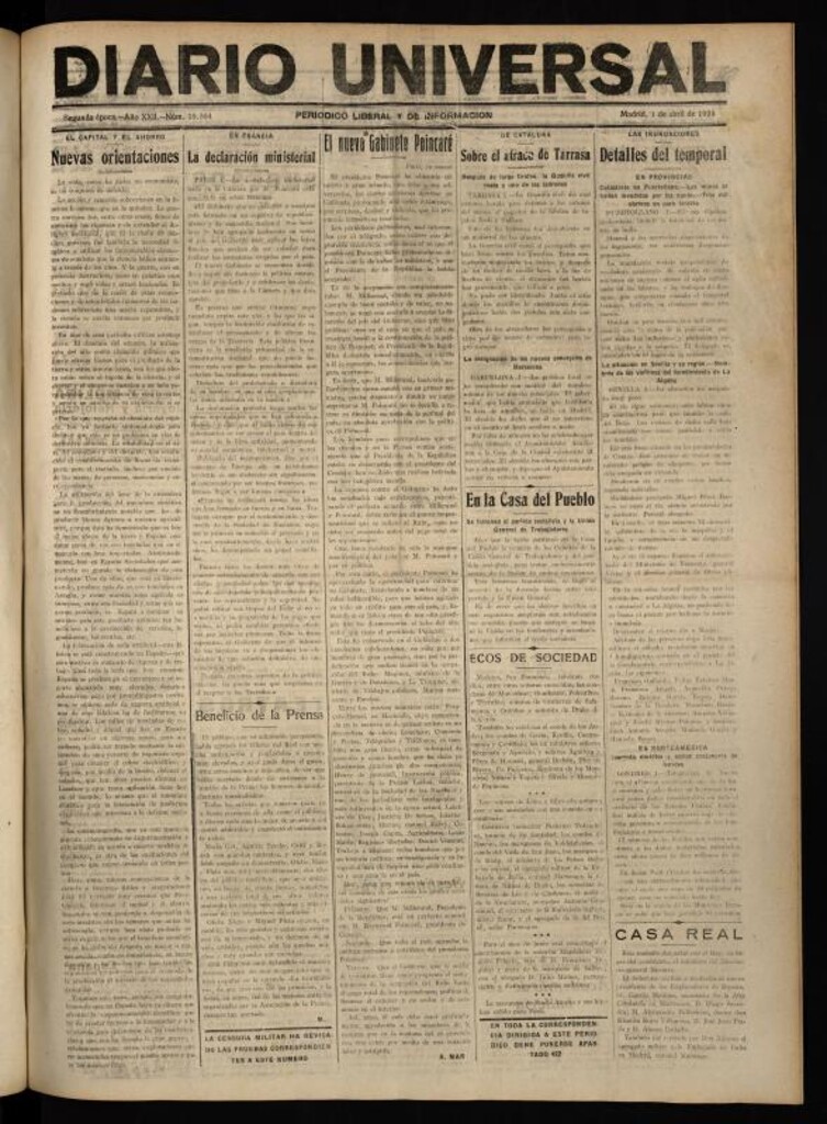 Miniatura de Diario Universal del 1 de abril de 1924
