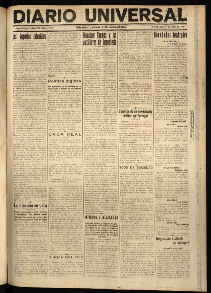 Miniatura de Diario Universal del 3 de mayo de 1924