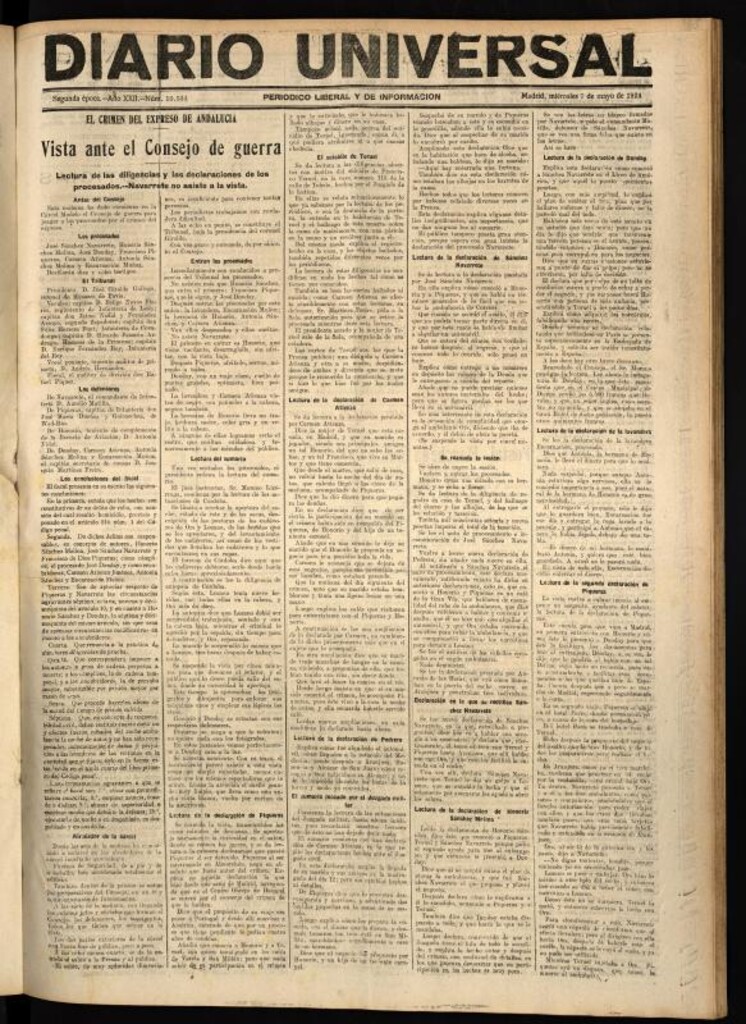 Miniatura de Diario Universal del 7 de mayo de 1924