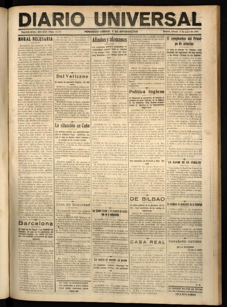 Miniatura de Diario Universal del 10 de mayo de 1924