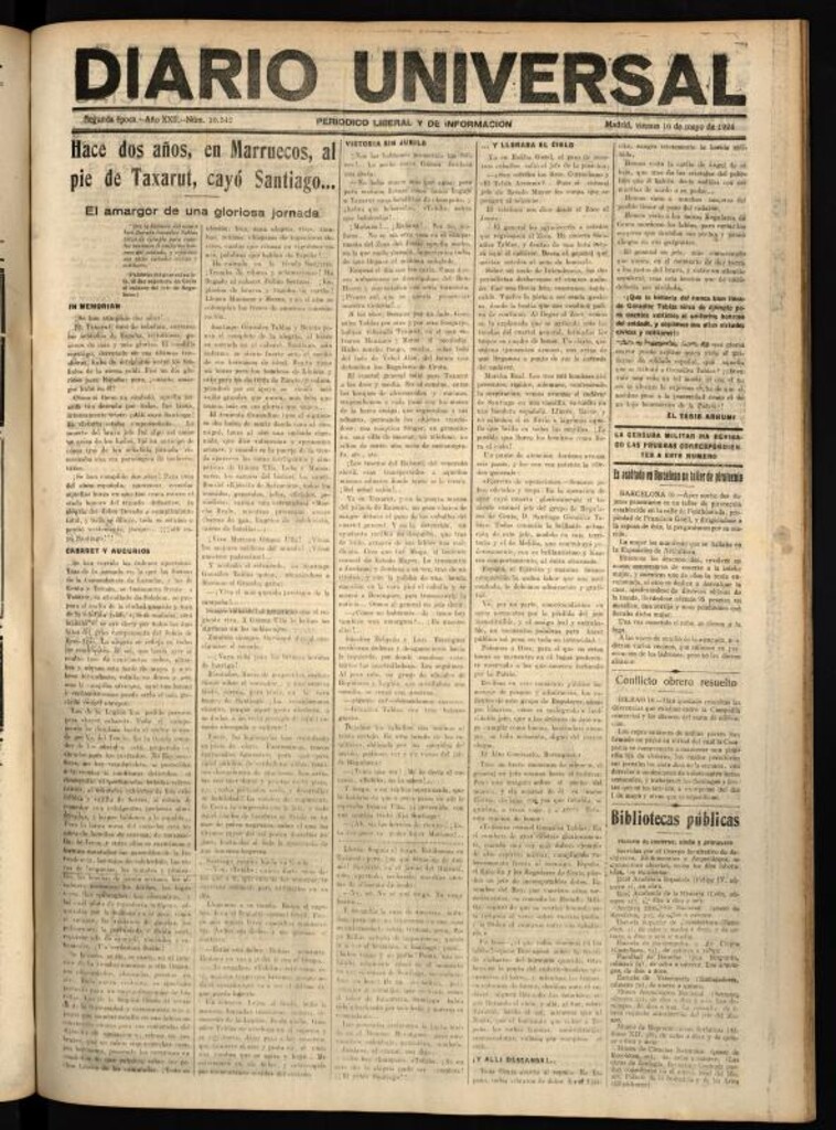 Miniatura de Diario Universal del 16 de mayo de 1924