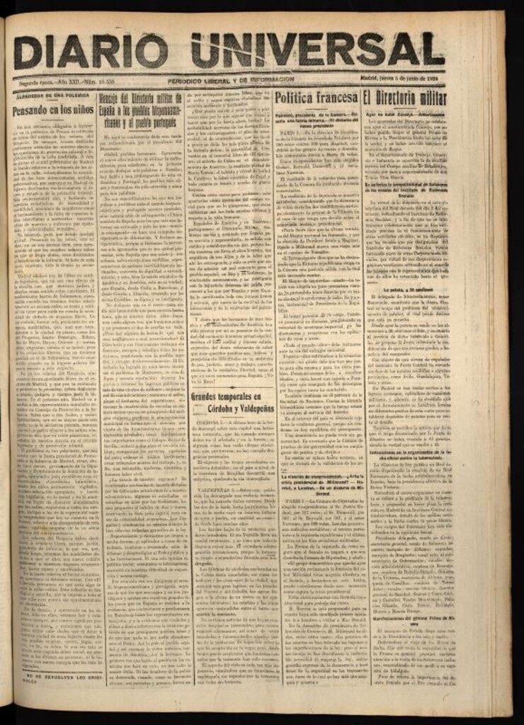 Miniatura de Diario Universal del 5 de junio de 1924