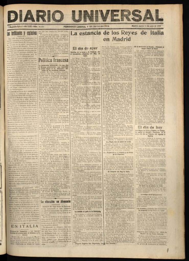 Miniatura de Diario Universal del 10 de junio de 1924