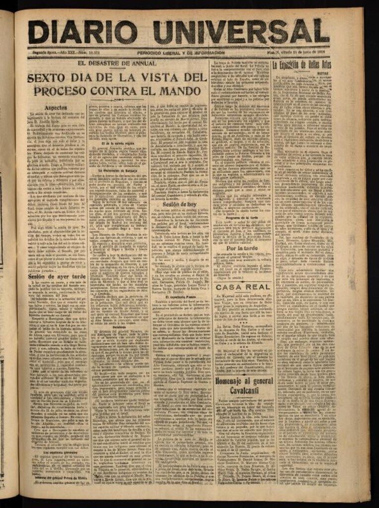Miniatura de Diario Universal del 21 de junio de 1924