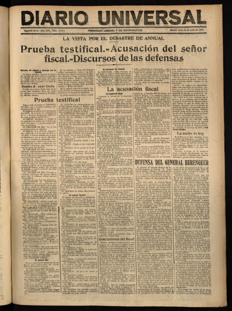 Miniatura de Diario Universal del 23 de junio de 1924
