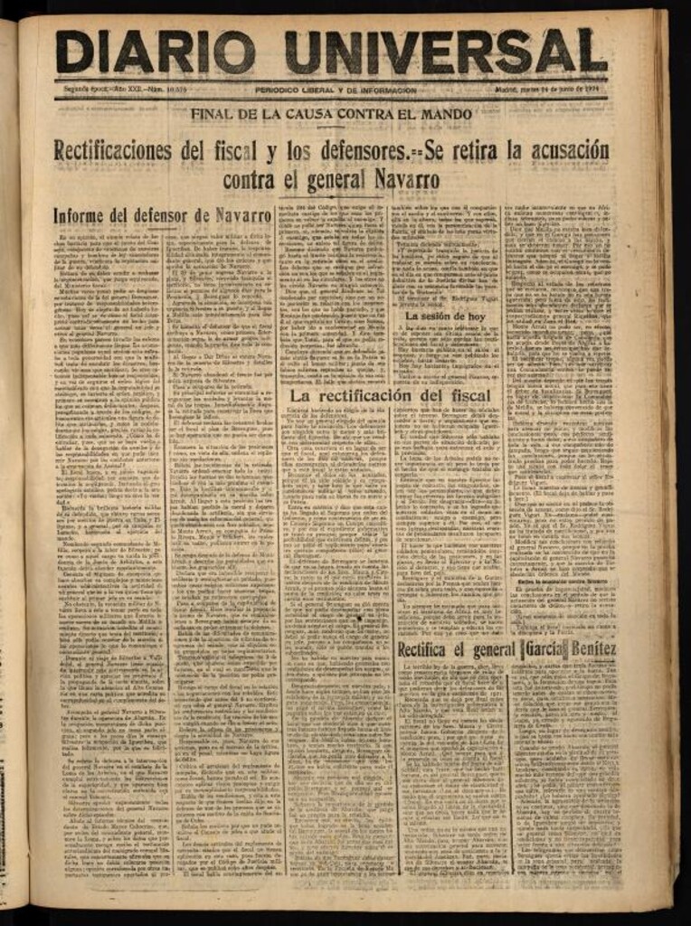 Miniatura de Diario Universal del 24 de junio de 1924