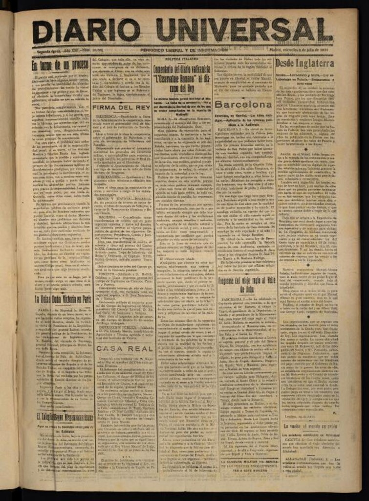 Miniatura de Diario Universal del 2 de julio de 1924