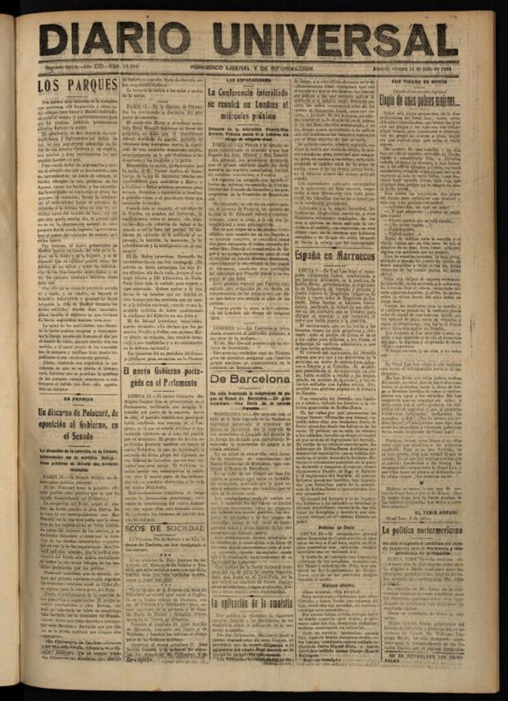 Miniatura de Diario Universal del 11 de julio de 1924