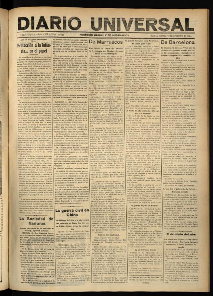 Miniatura de Diario Universal del 16 de septiembre de 1924