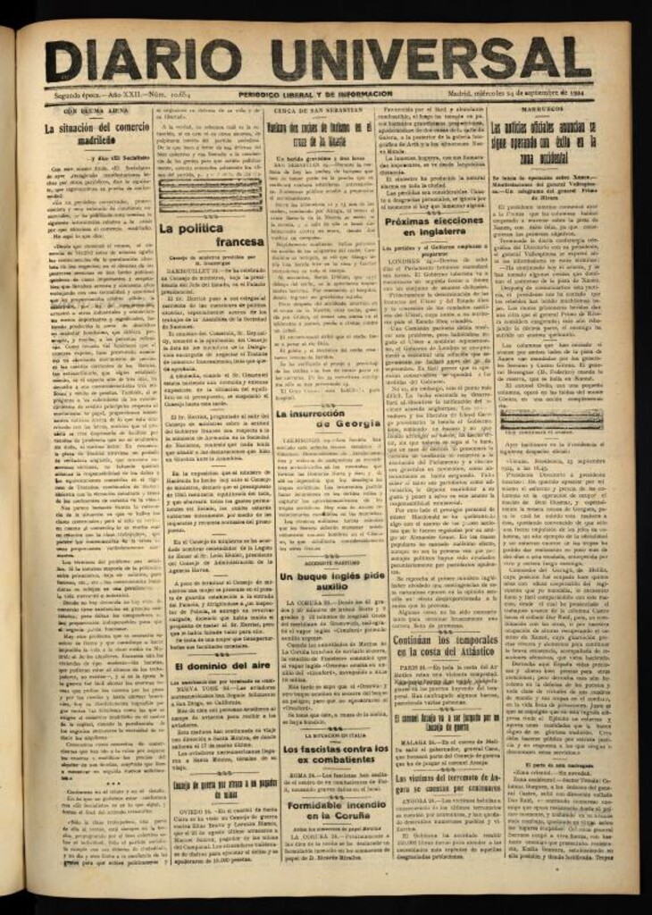 Miniatura de Diario Universal del 24 de septiembre de 1924