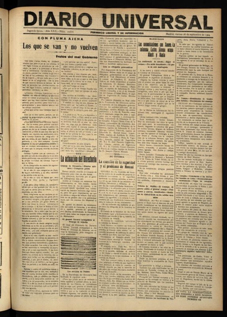 Miniatura de Diario Universal del 26 de septiembre de 1924