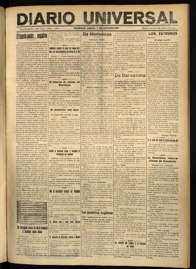 Miniatura de Diario Universal del 2 de octubre de 1924