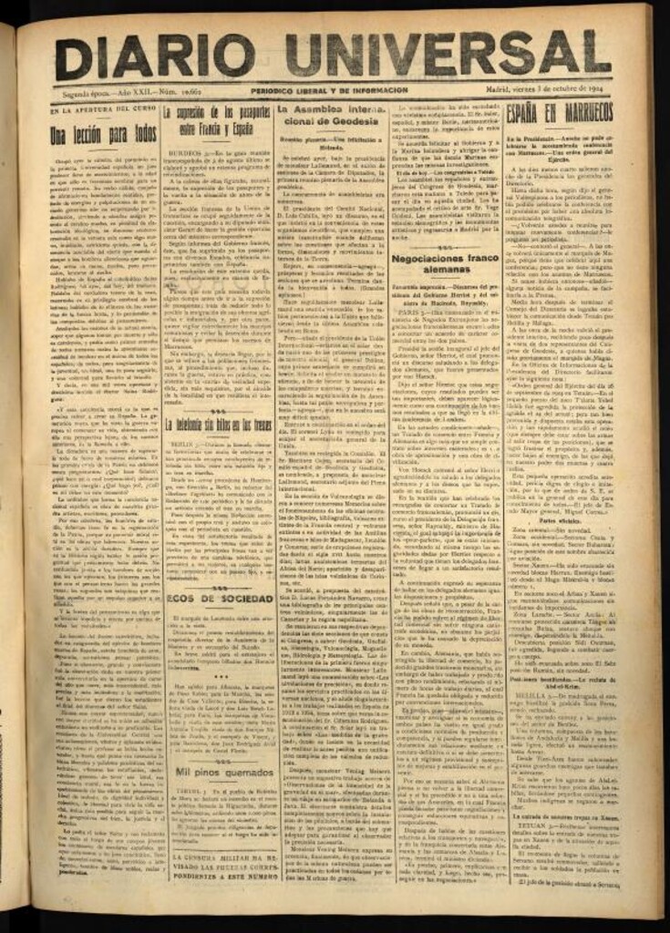 Miniatura de Diario Universal del 3 de octubre de 1924