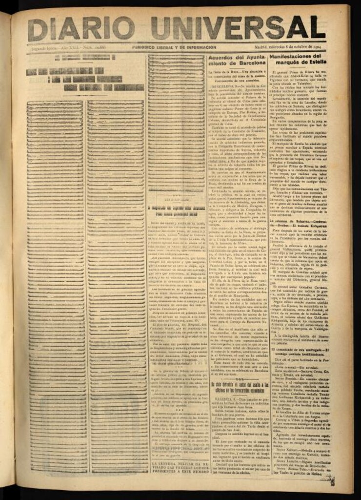 Miniatura de Diario Universal del 8 de octubre de 1924