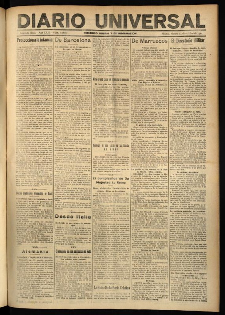 Miniatura de Diario Universal del 24 de octubre de 1924