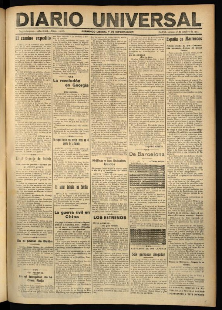 Miniatura de Diario Universal del 25 de octubre de 1924
