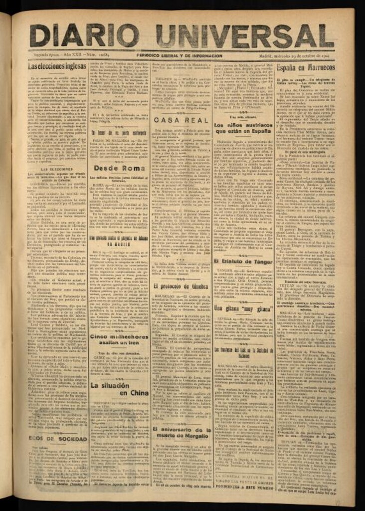 Miniatura de Diario Universal del 29 de octubre de 1924