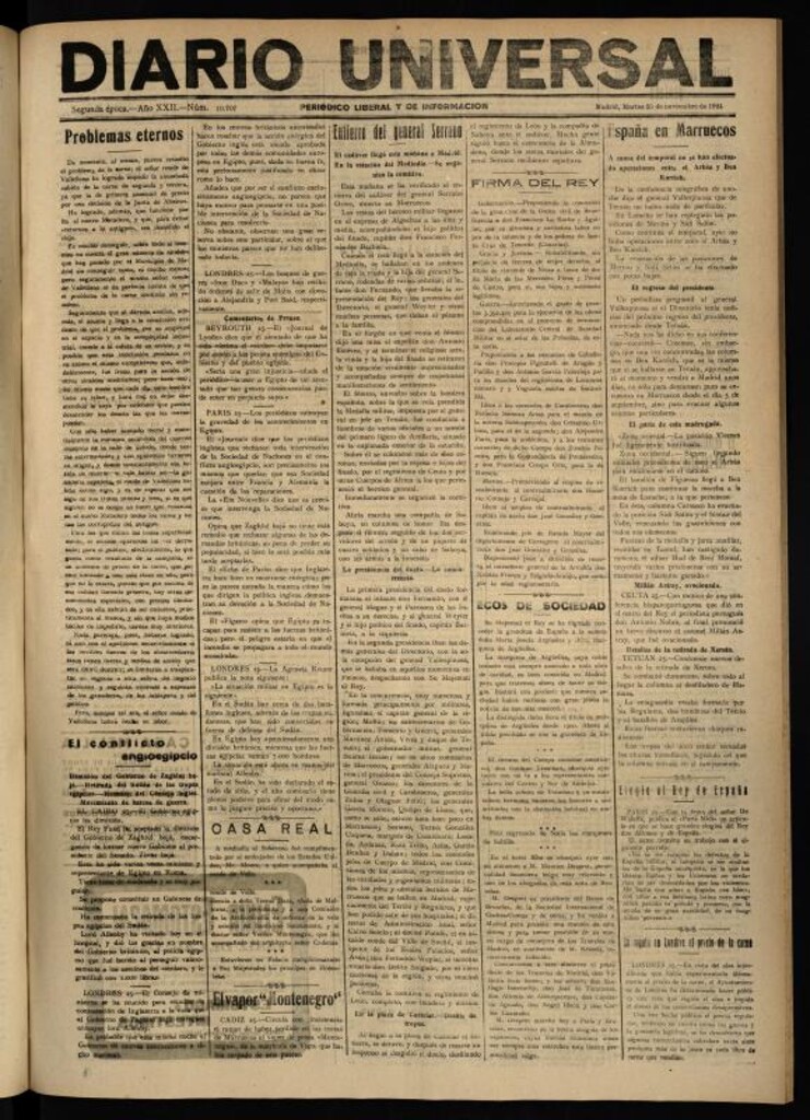 Miniatura de Diario Universal del 25 de noviembre de 1924
