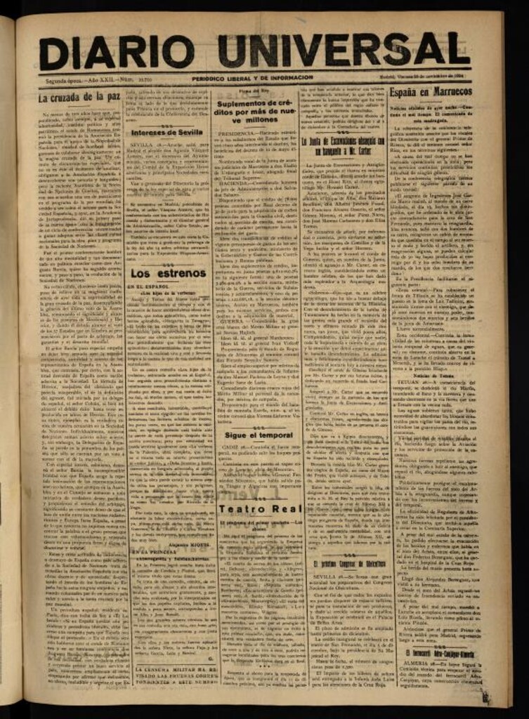Miniatura de Diario Universal del 28 de noviembre de 1924
