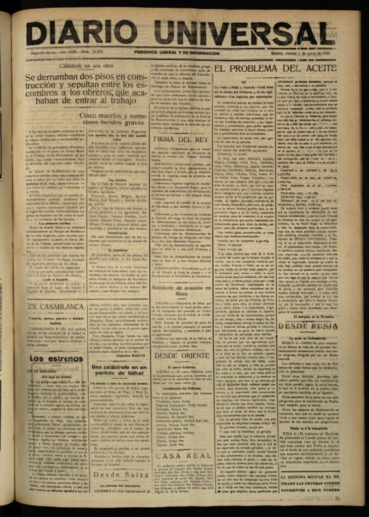 Miniatura de Diario Universal del 6 de marzo de 1925