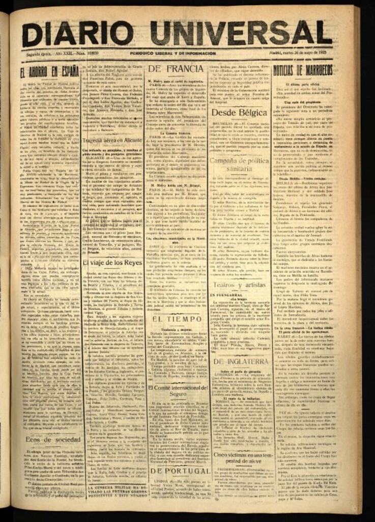 Miniatura de Diario Universal del 26 de mayo de 1925